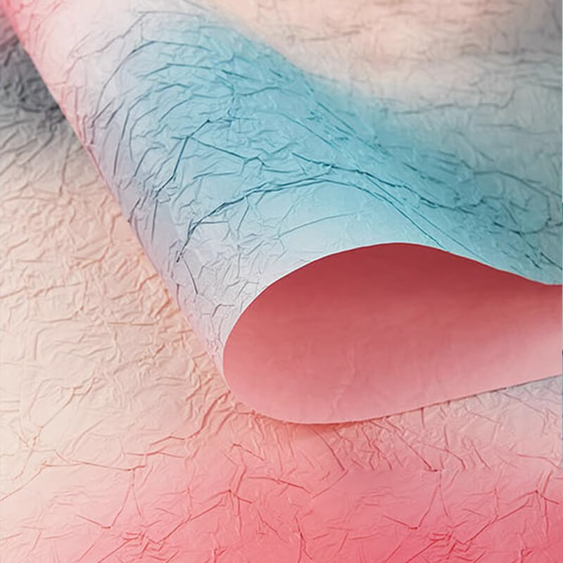 Gradient Wrinkled Texture Paper, 16.1 × 22.8 Inch, 5 Sheets