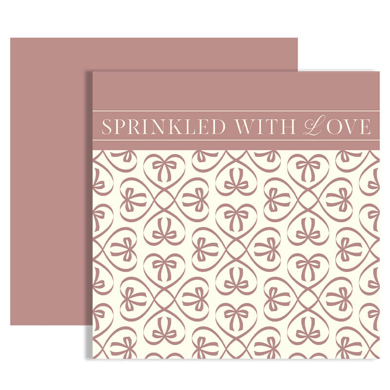 Bow Heart Floral Wrapping Paper, 23x23 Inch, 20 Sheets