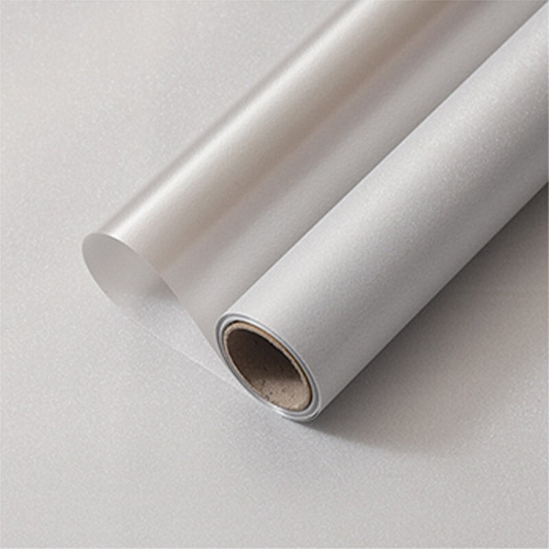 Bouquet Wrapping Paper, Silk Texture Silver Flash