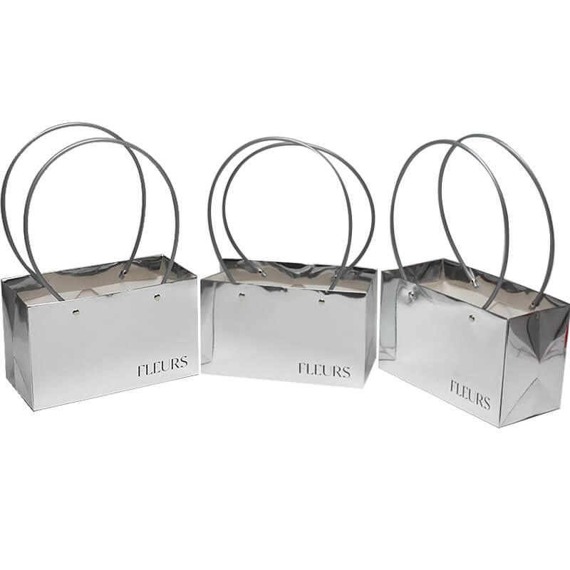 Sacs en papier à fleurs simples, 10 pièces