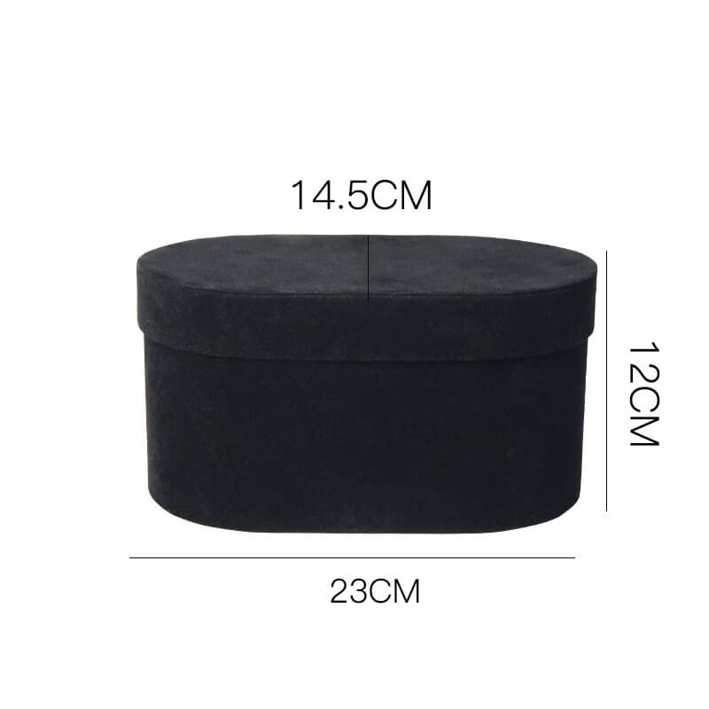 Boîte à fleurs ronde en velours