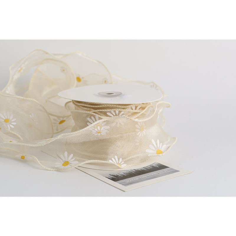 Daisy Ribbon, 6 cm × 10 Yards