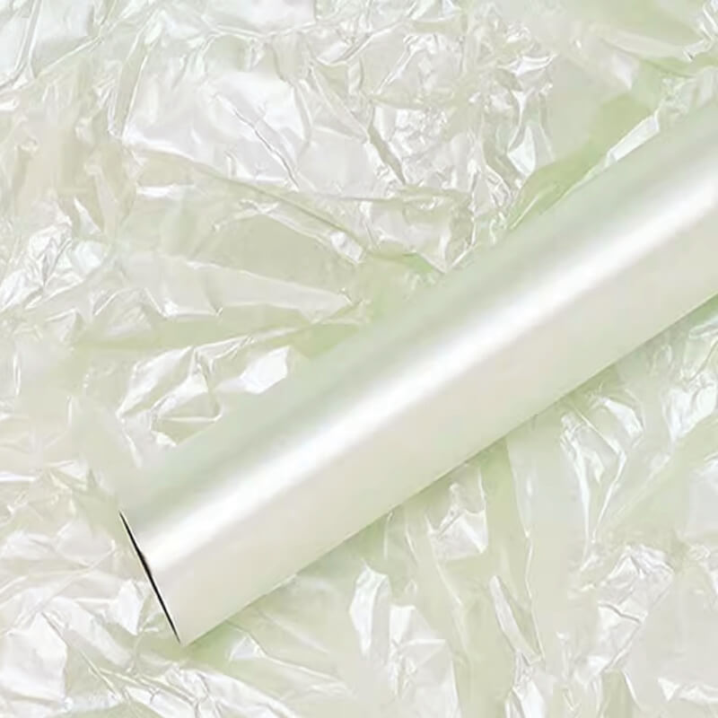 Papel de regalo con flores de mambo y menta de primavera