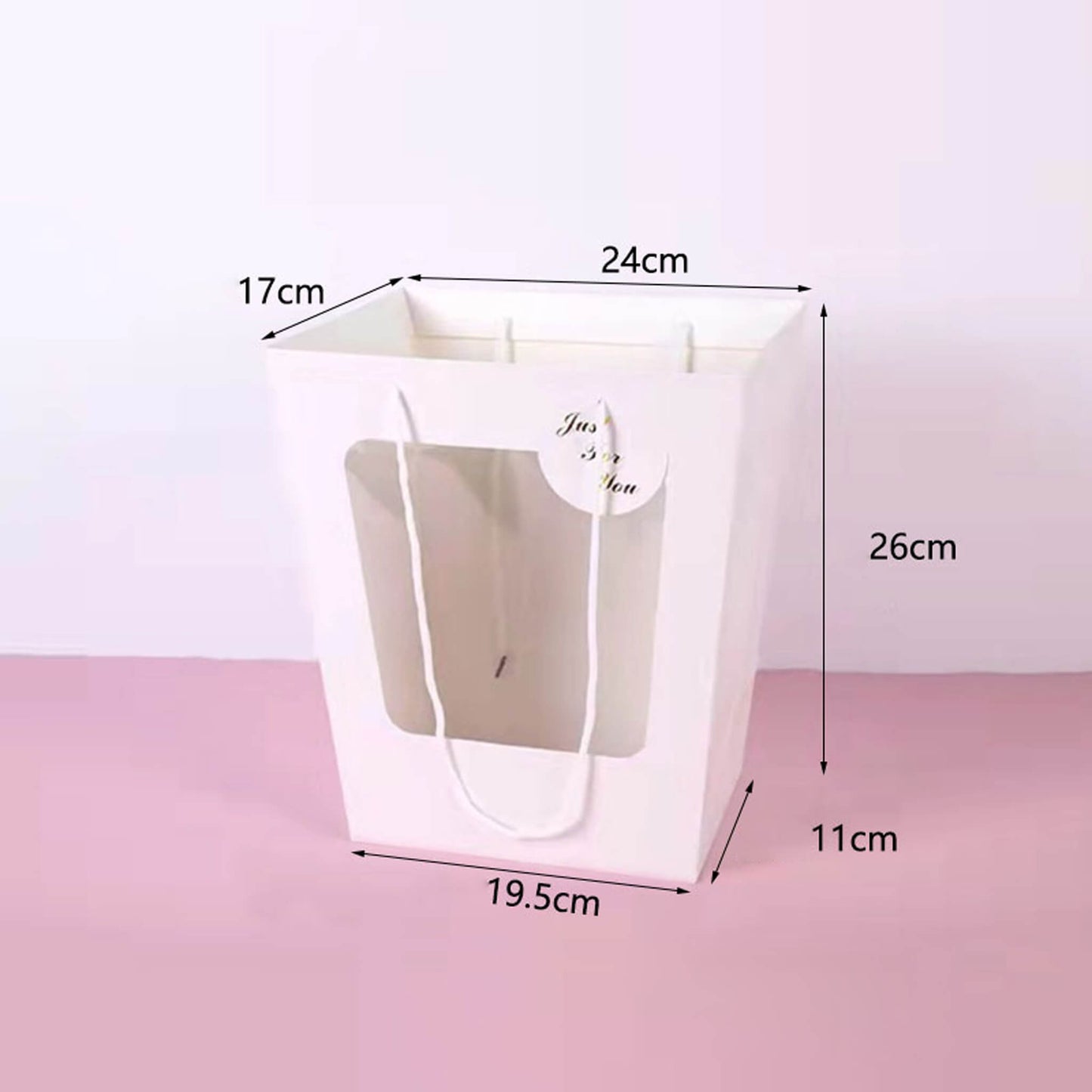 Kraft Paper Bags with Window for Bouquet