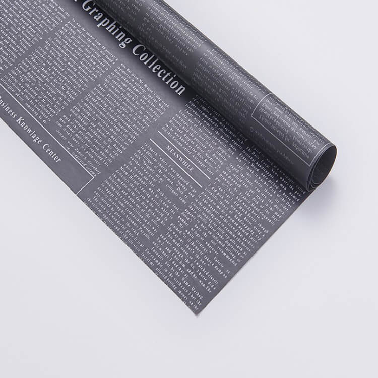 Double-sided Retro Newspaper Waterproof Florist Paper 20 Sheets 58x58cm