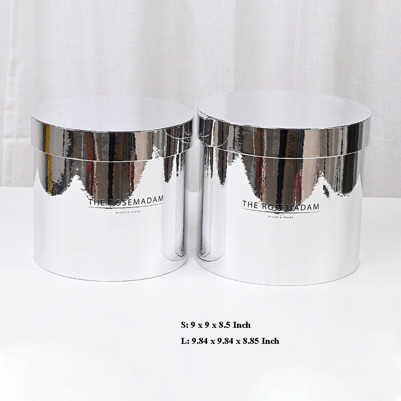 Round Box Flower Arrangements - Set of 2pcs