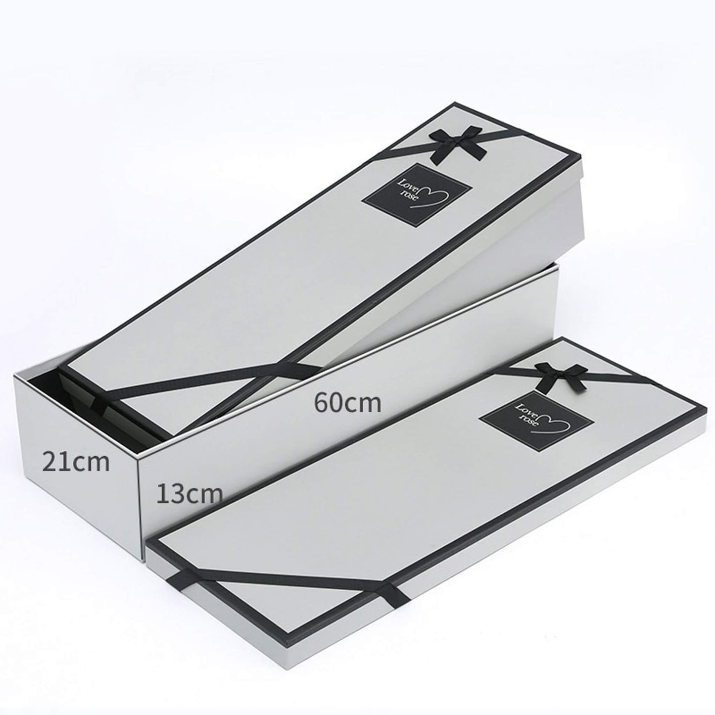 Set of 2 Pieces Square Gift Packaging Box with Lid