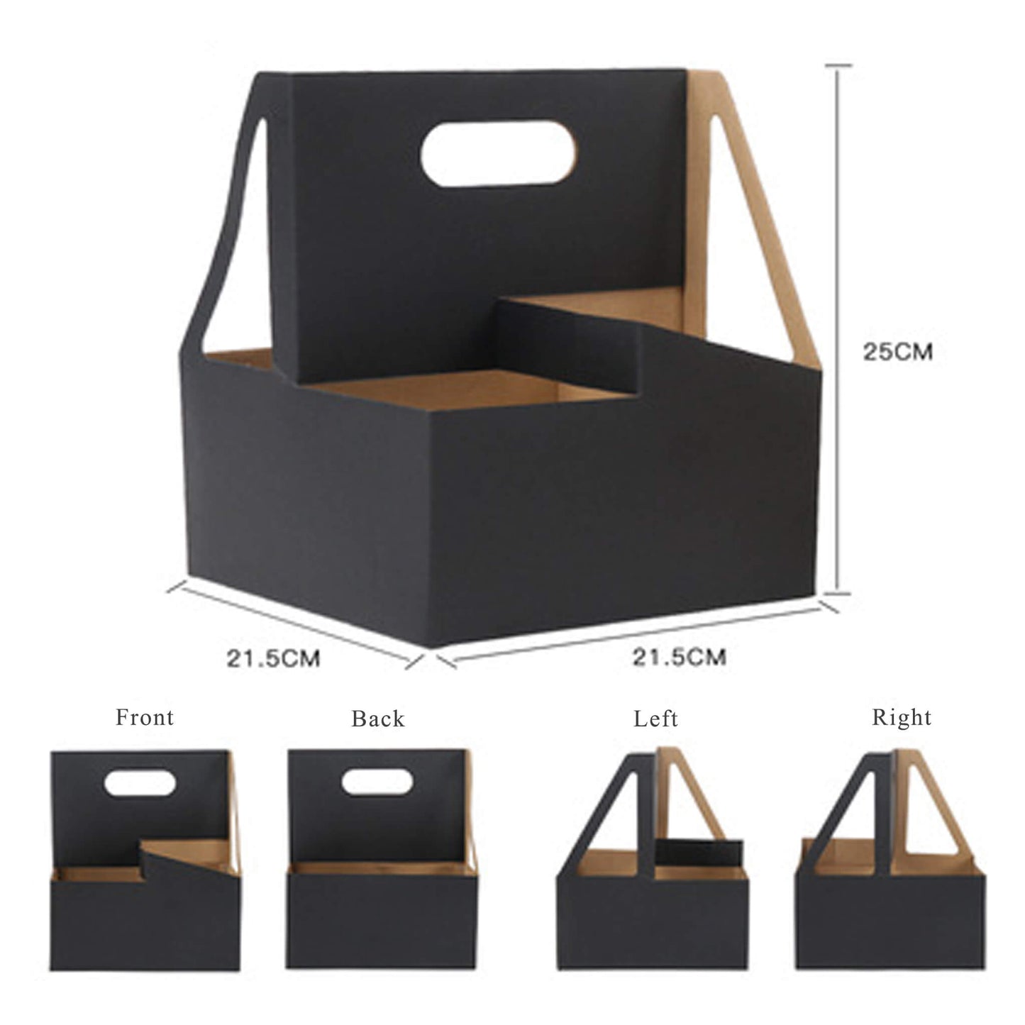 Boîte d'emballage en papier kraft pliable pour bouquets de fleuristes