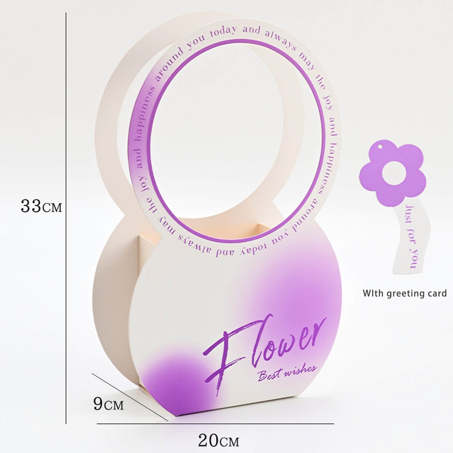 Luxury Die Cut Paper Bag Design Flower Bouquet