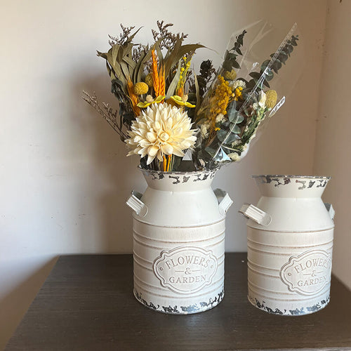 Metal Buckets & French Vases