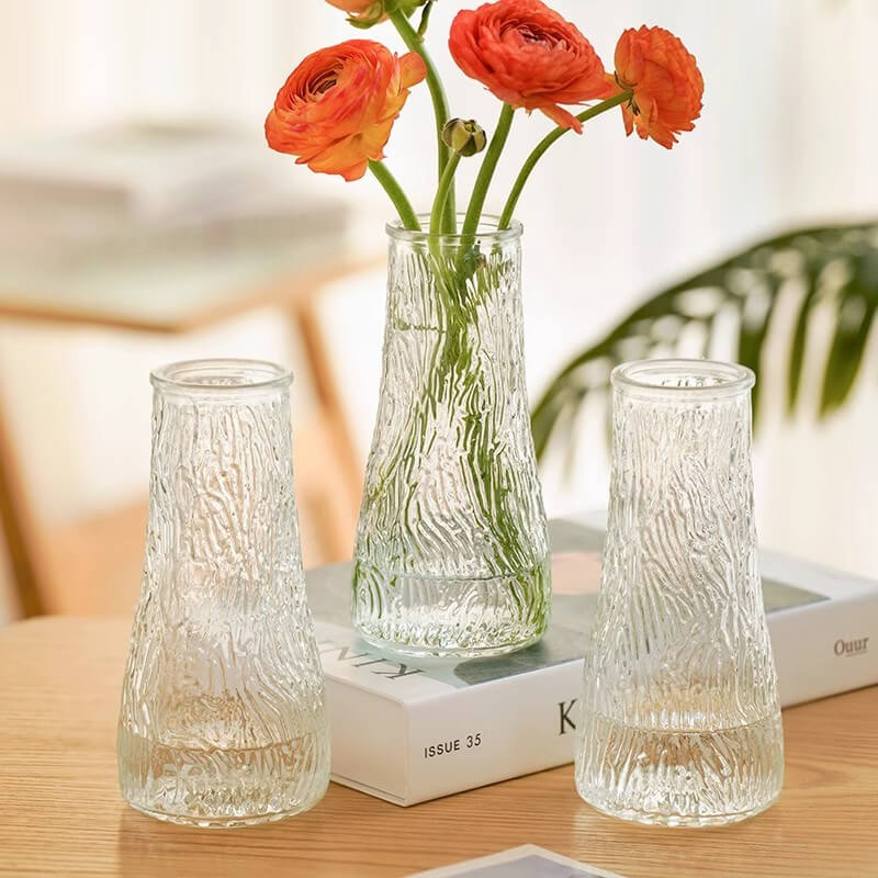Conical Glass Vase - 6.7''
