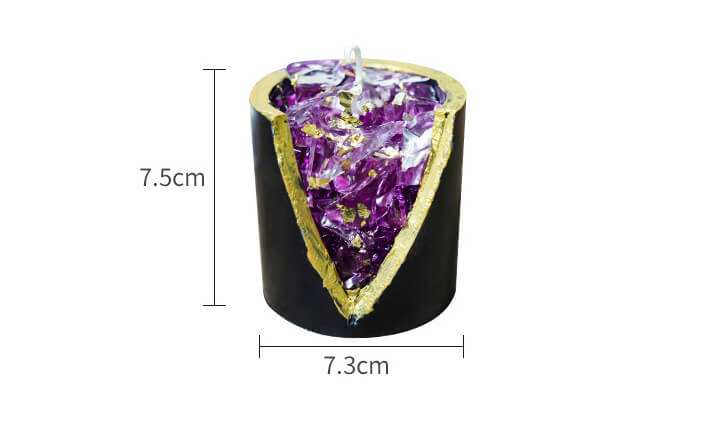 Vela perfumada de cristal de lavanda y gel gelatinoso