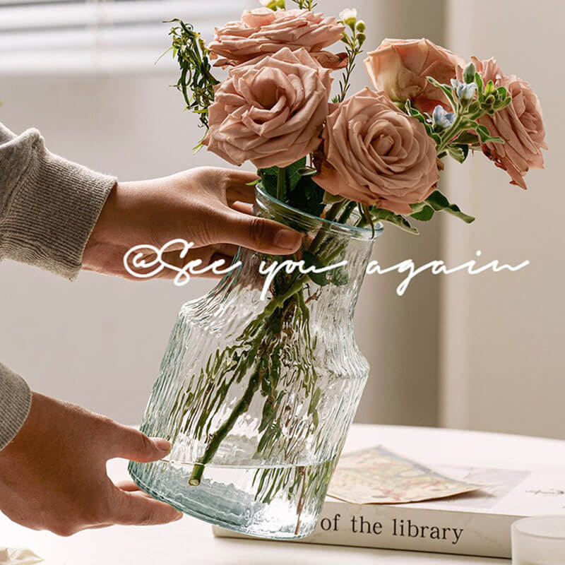 Glacier Texture Glass Vase