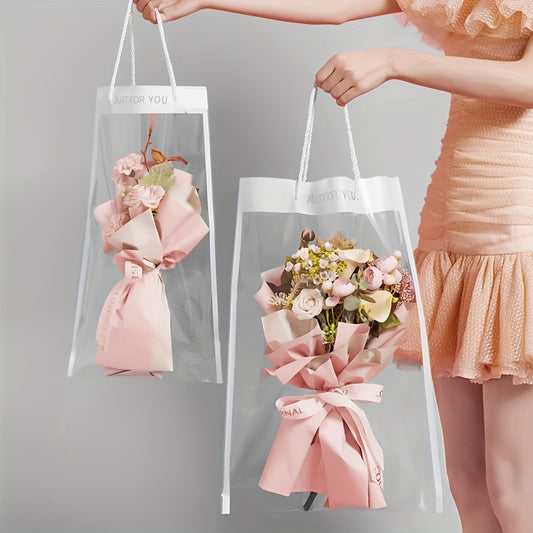 Transparent Floral Tote Bags