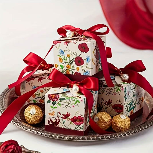 Coffret cadeau carré en papier pour bonbons, savon artisanal et pâtisserie