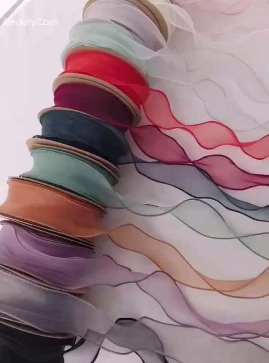 Fishtail Wave Bubble Ribbon, 4cm x 10 Yards