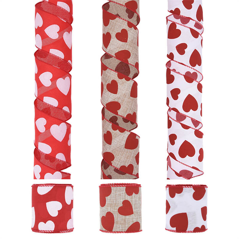 Valentine's Day Love Linen Ribbon