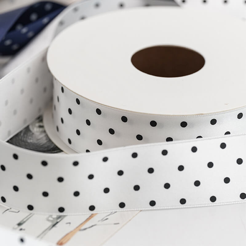 Polka Dot Packaging Ribbon, 2.5 cm × 9 Yards