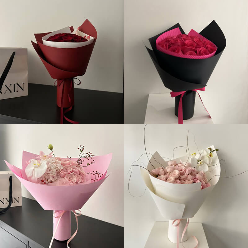 Boîte à fleurs ronde en velours 