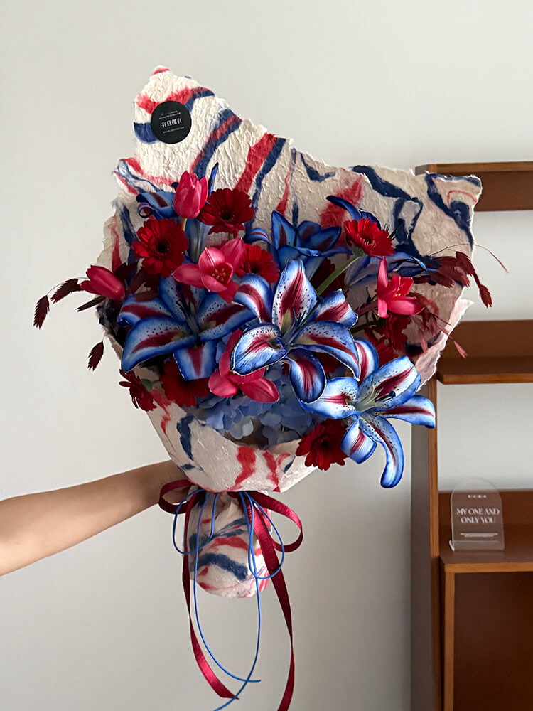 Boîte à fleurs ronde en velours 