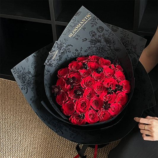 Shadow Rose WrappingPaper, 16.93 × 22.83 Inch, 10 Sheets