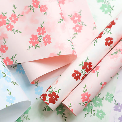 Spring Bouquet Wrapping Paper, 13.8 × 19.7 Inch, 20 Sheets