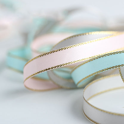 Gold Edge Packaging Ribbon, 1 cm × 45 Yards