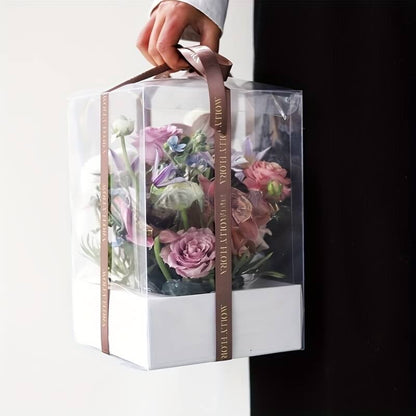 Sacs en papier à fleurs simples, 10 pièces