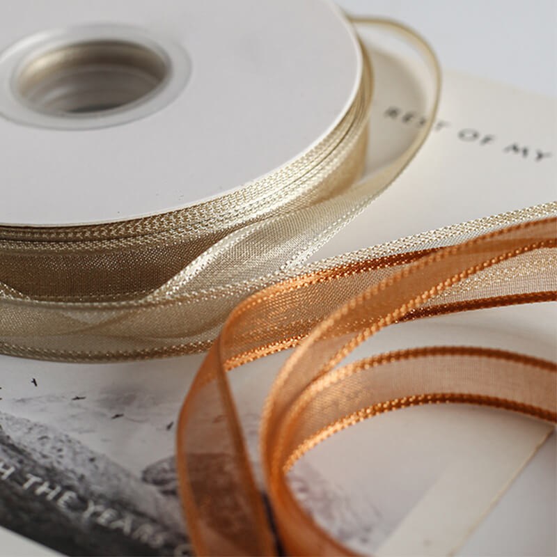 Transparent Polyester Ribbon, 1 cm × 22 Yards
