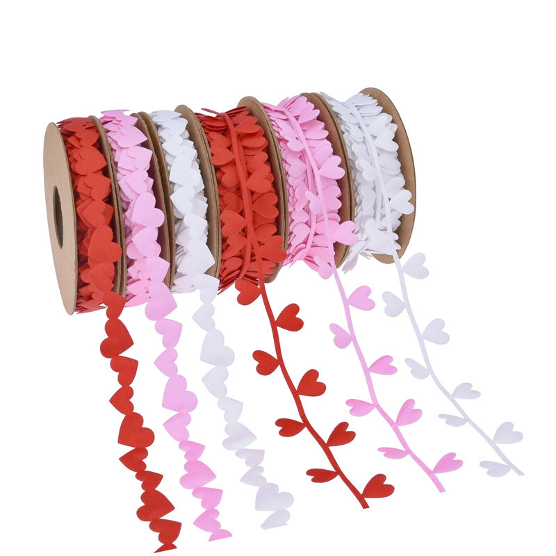 Love Embossed Ribbons