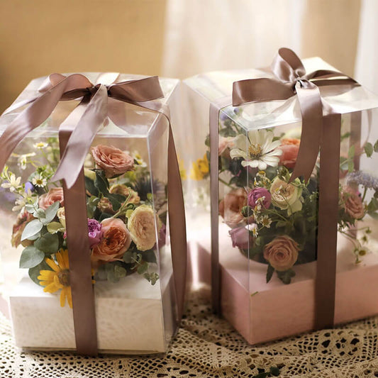 Transparent PVC Flower Gift Box