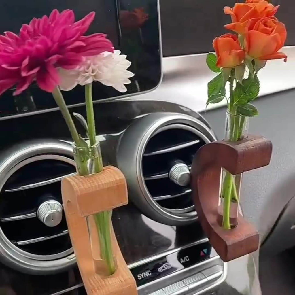 Car Flower Vase, 3 × 5.5 × 5.5 Inch
