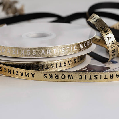 Gold Ribbon, 1 cm × 30 Yards