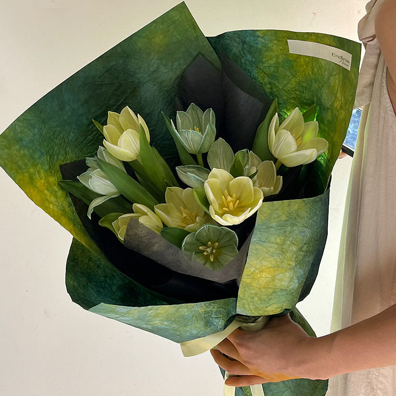 Artistic flower wrapping paper