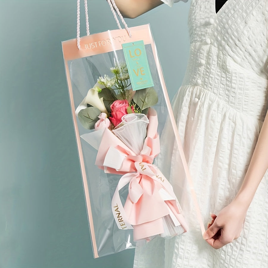 Transparent Floral Tote Bags