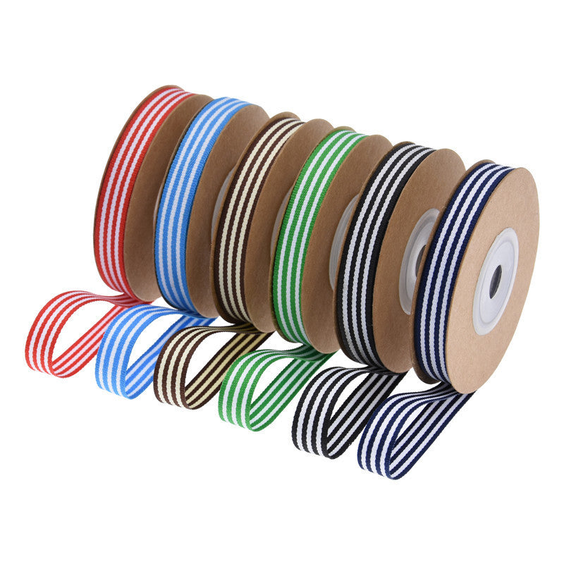 Striped Gift Wrap Ribbon, 1cm × 10 Yards