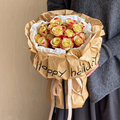 Papier d'emballage givré et imperméable pour fleurs coréennes 