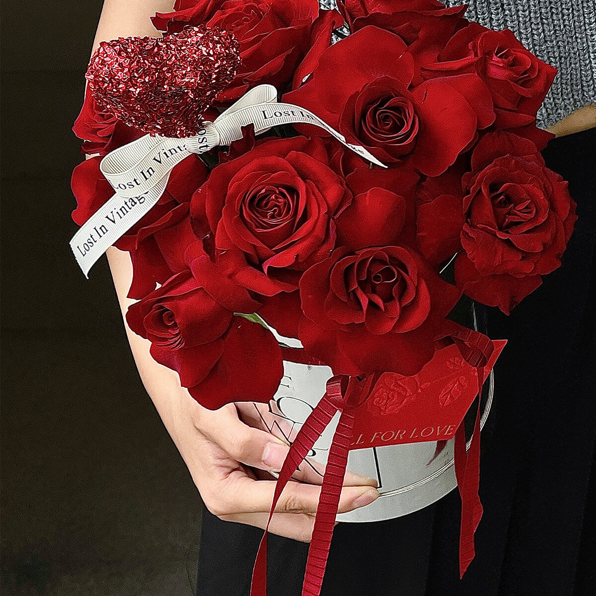 Valentine's Day Silver Hug Bucket