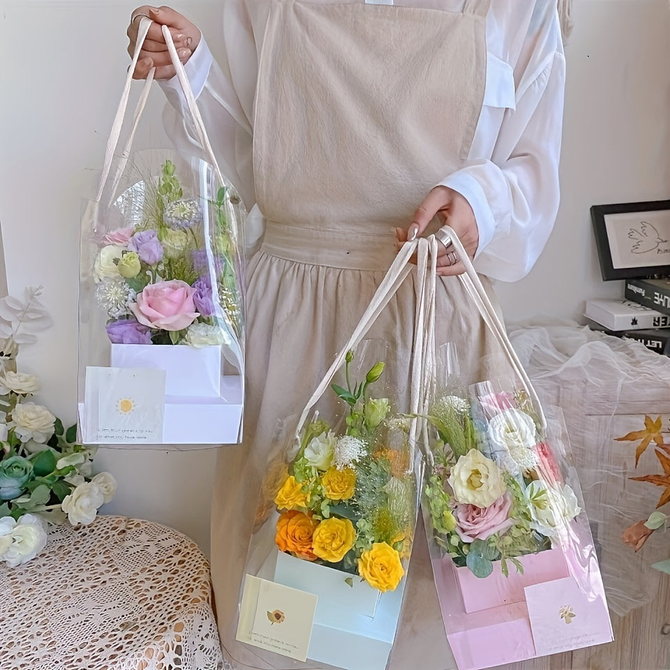 Bolsas de papel con una sola flor, 10 unidades