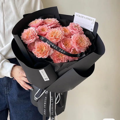 Boîte à fleurs ronde en velours 