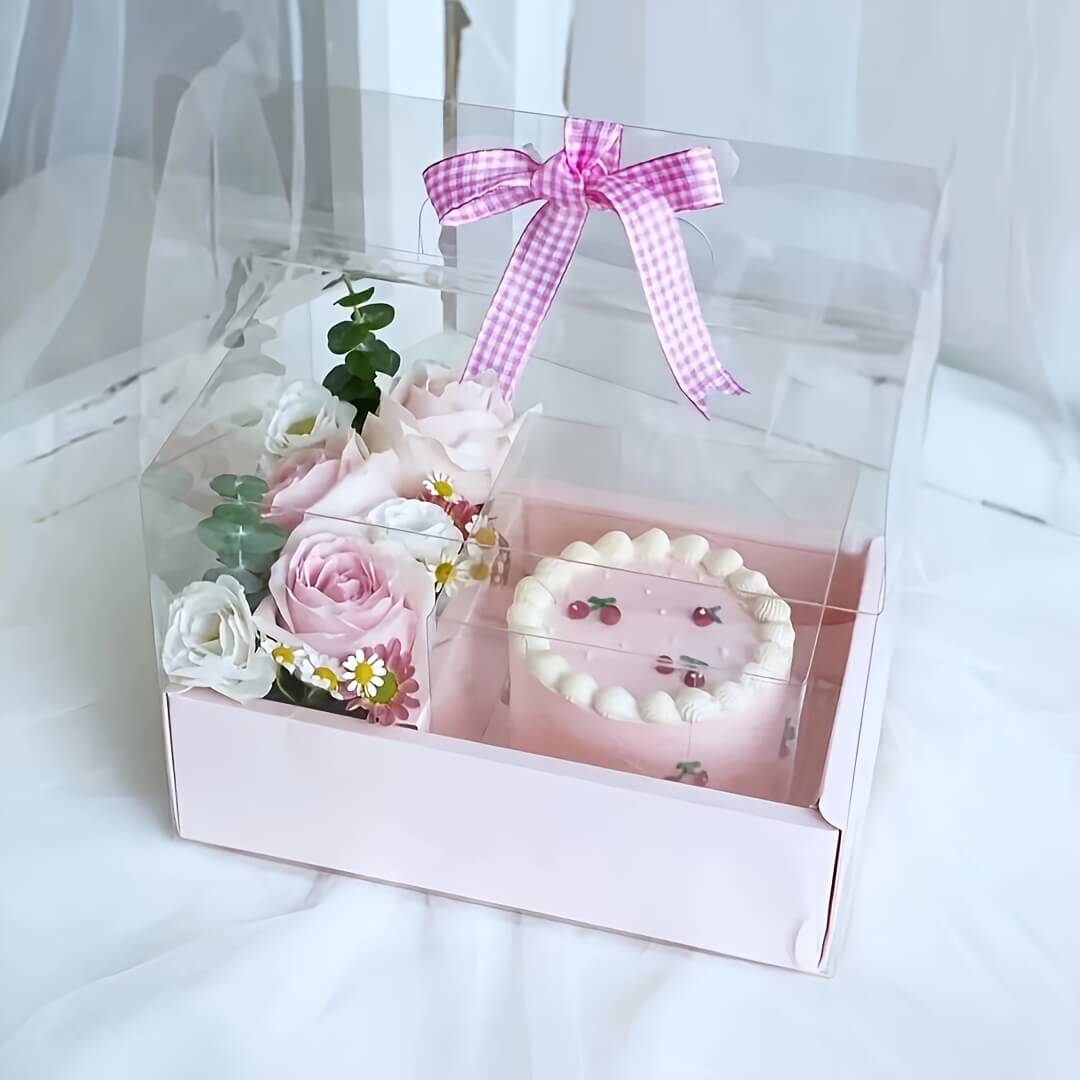 Transparent Handheld Flower Gift Box