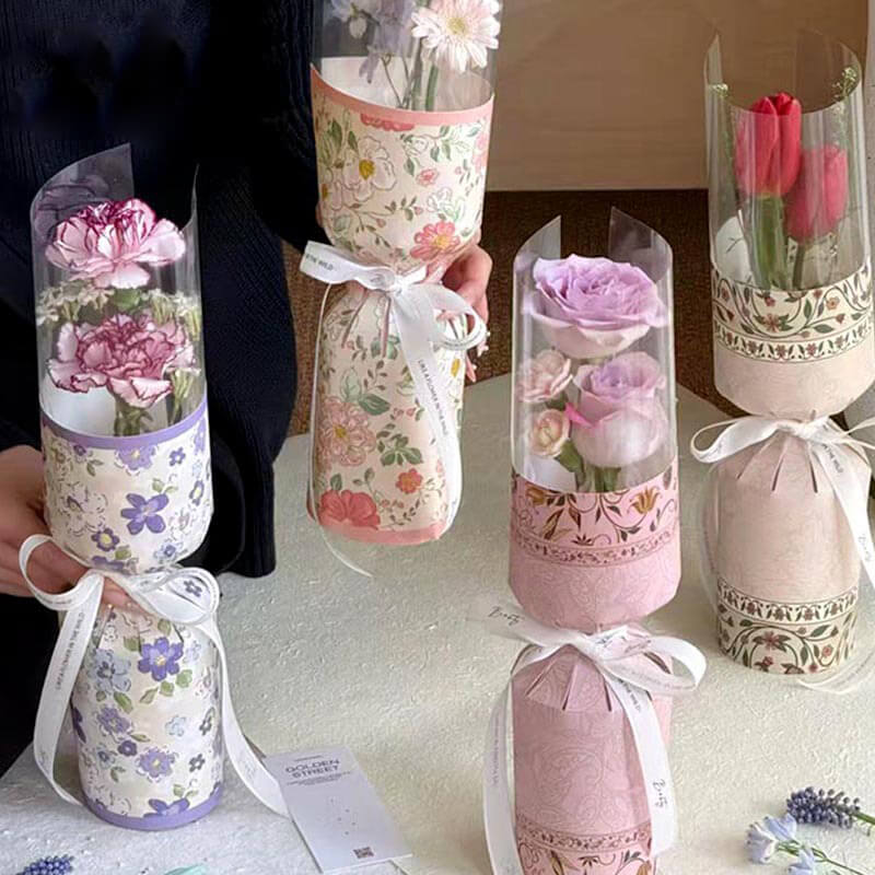 Single Carnation Bouquet Paper