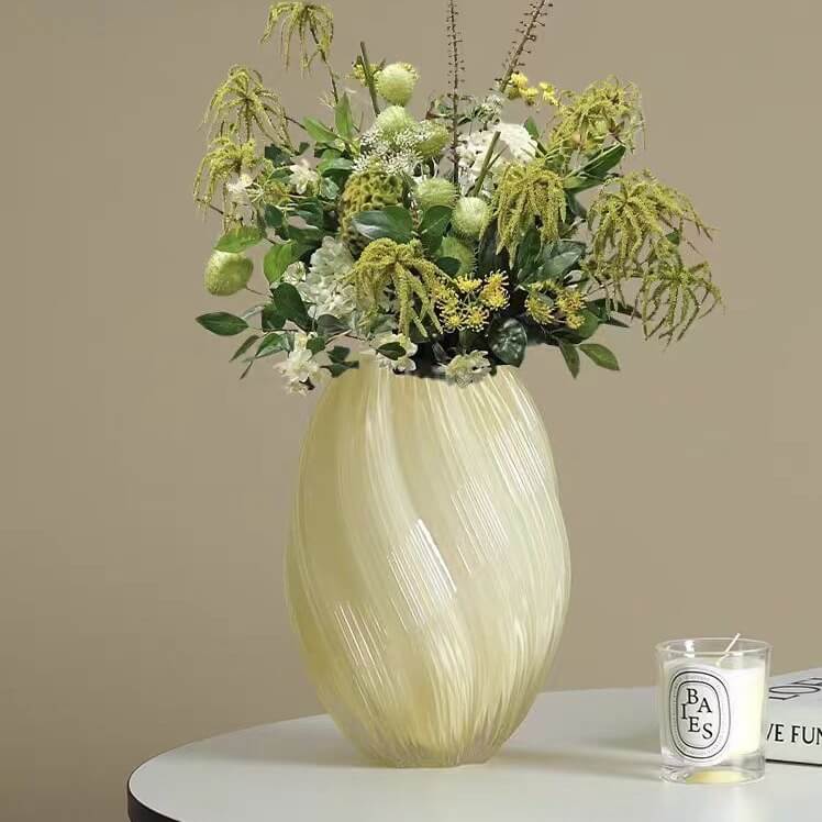 Pink Oval Glass Vase