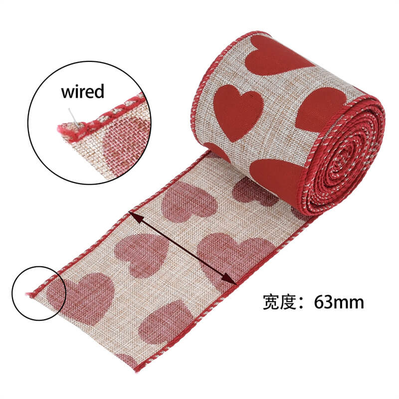 Valentine's Day Love Linen Ribbon