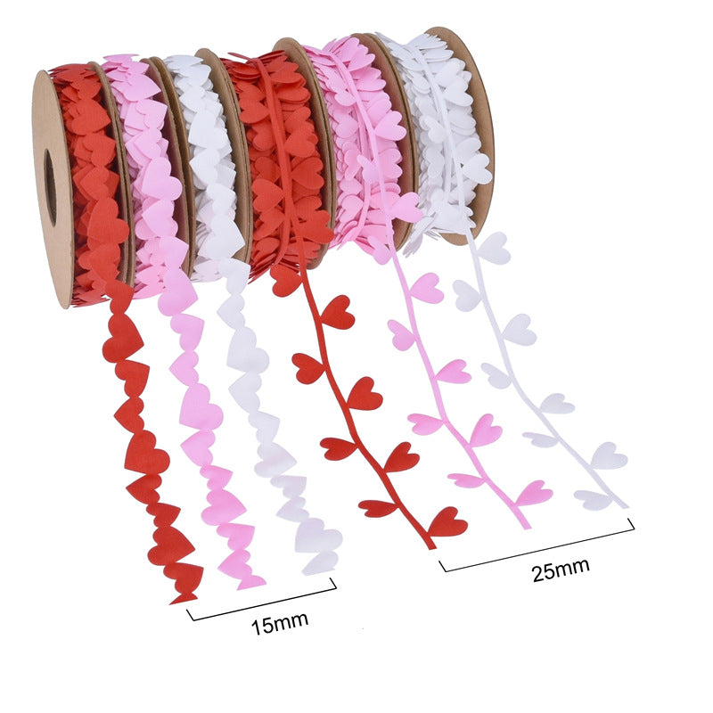 Love Embossed Ribbons