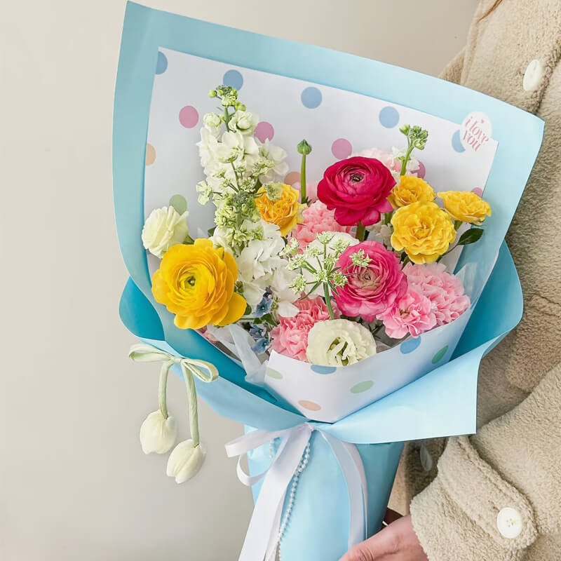 Dopamine Color Dots Paper, 19.7 × 14.7 Inch, 10 Sheets