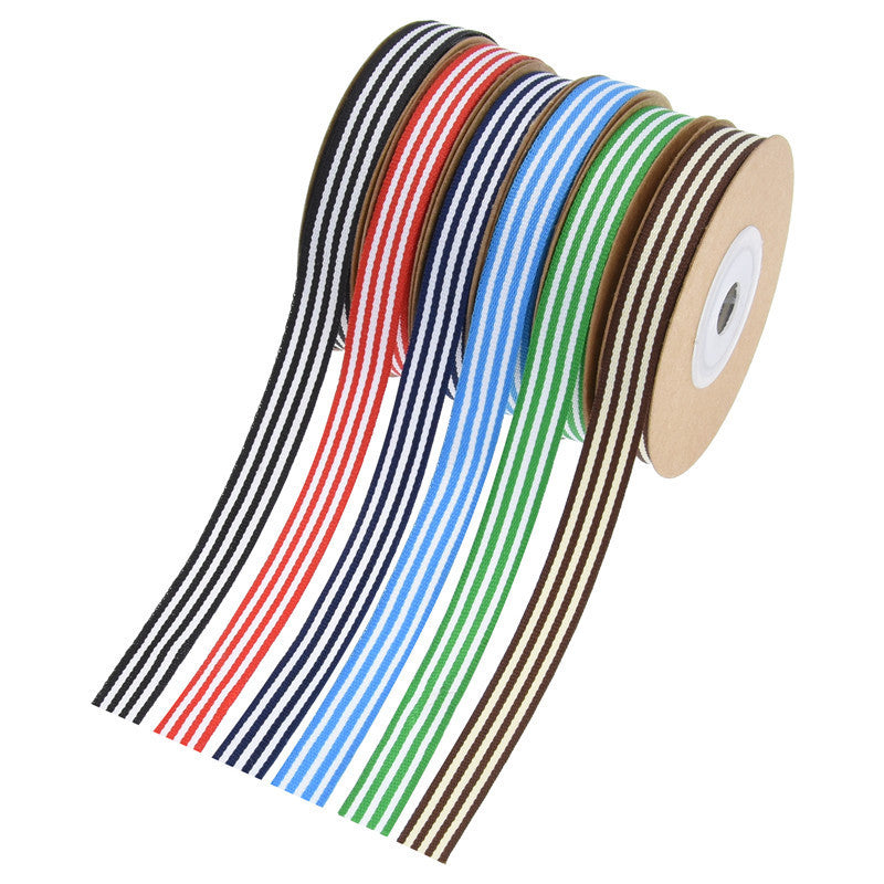 Striped Gift Wrap Ribbon, 1cm × 10 Yards