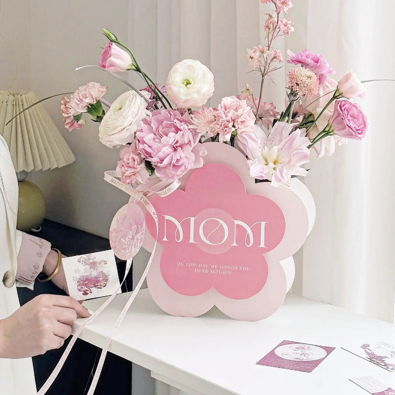 Hand-held Flower Gifts Box, 10×10×3.14 Inch