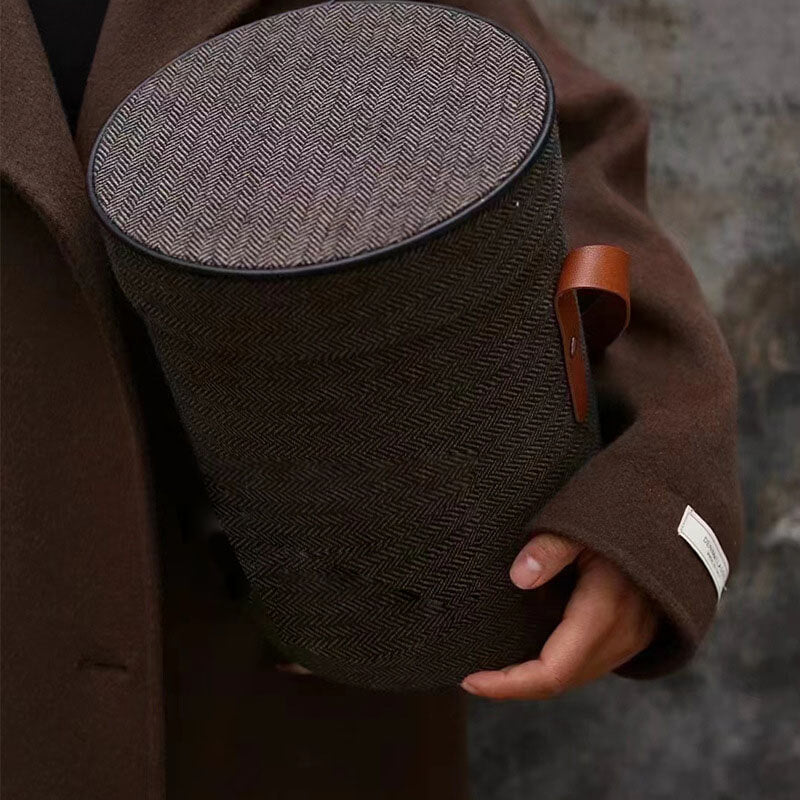 Caja de flores redonda de terciopelo 