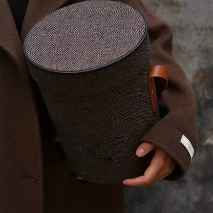 Boîte à fleurs ronde en velours 